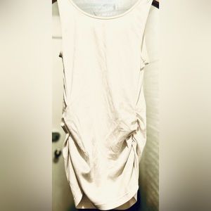 Maternity First-Layer Rib-Knit Side-Shirred Tank Top